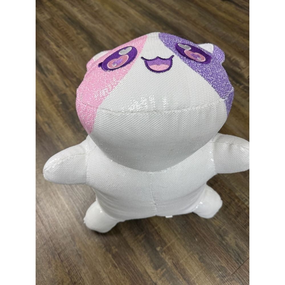 Aphmau Friends Meemeows Cat Mystery Jumbo Sequin Plush Kitty Purple Pink Heart